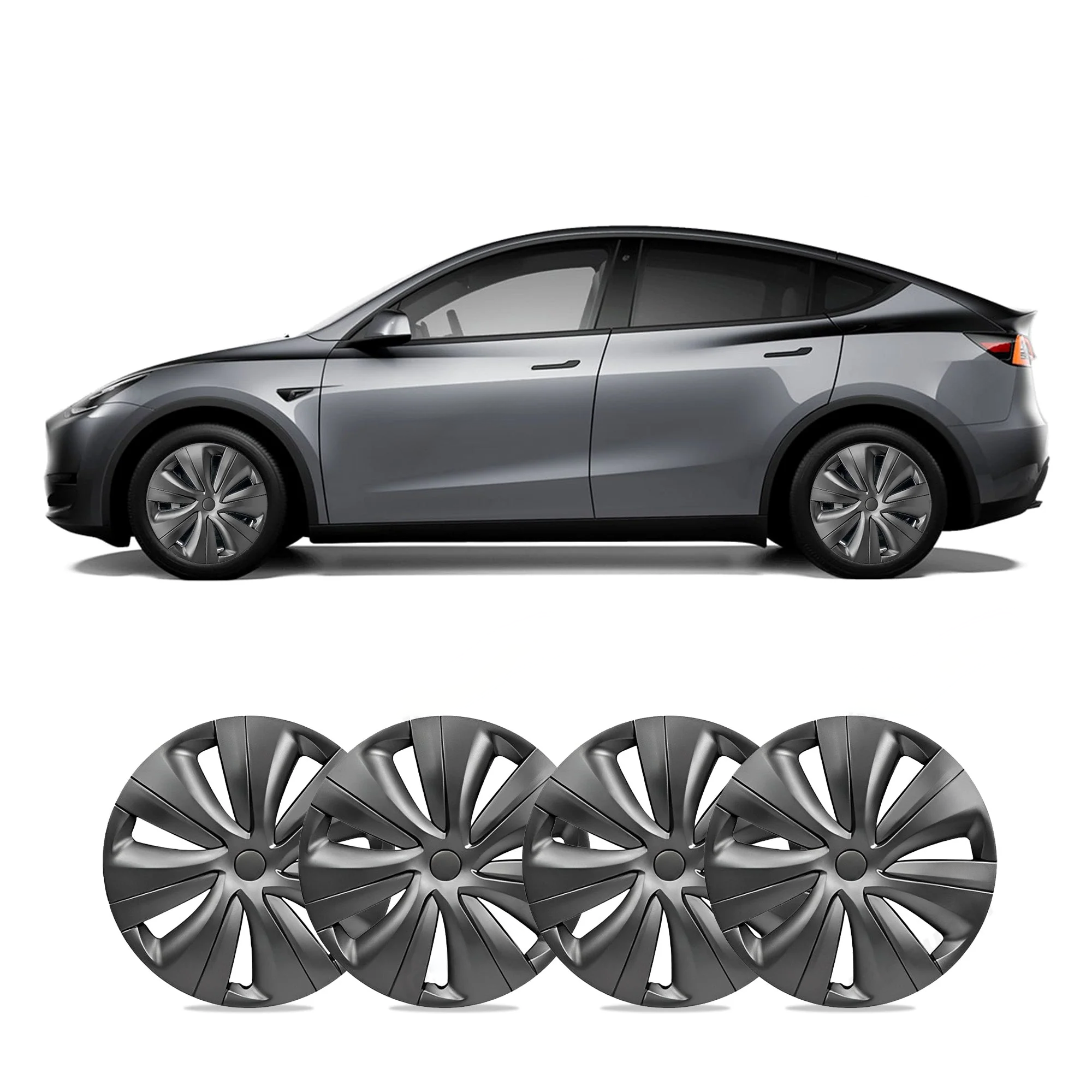 Model Y 19'' Gemini Wheels Cover Hubcaps Replacement 4PCS for Tesla (2020-2024)