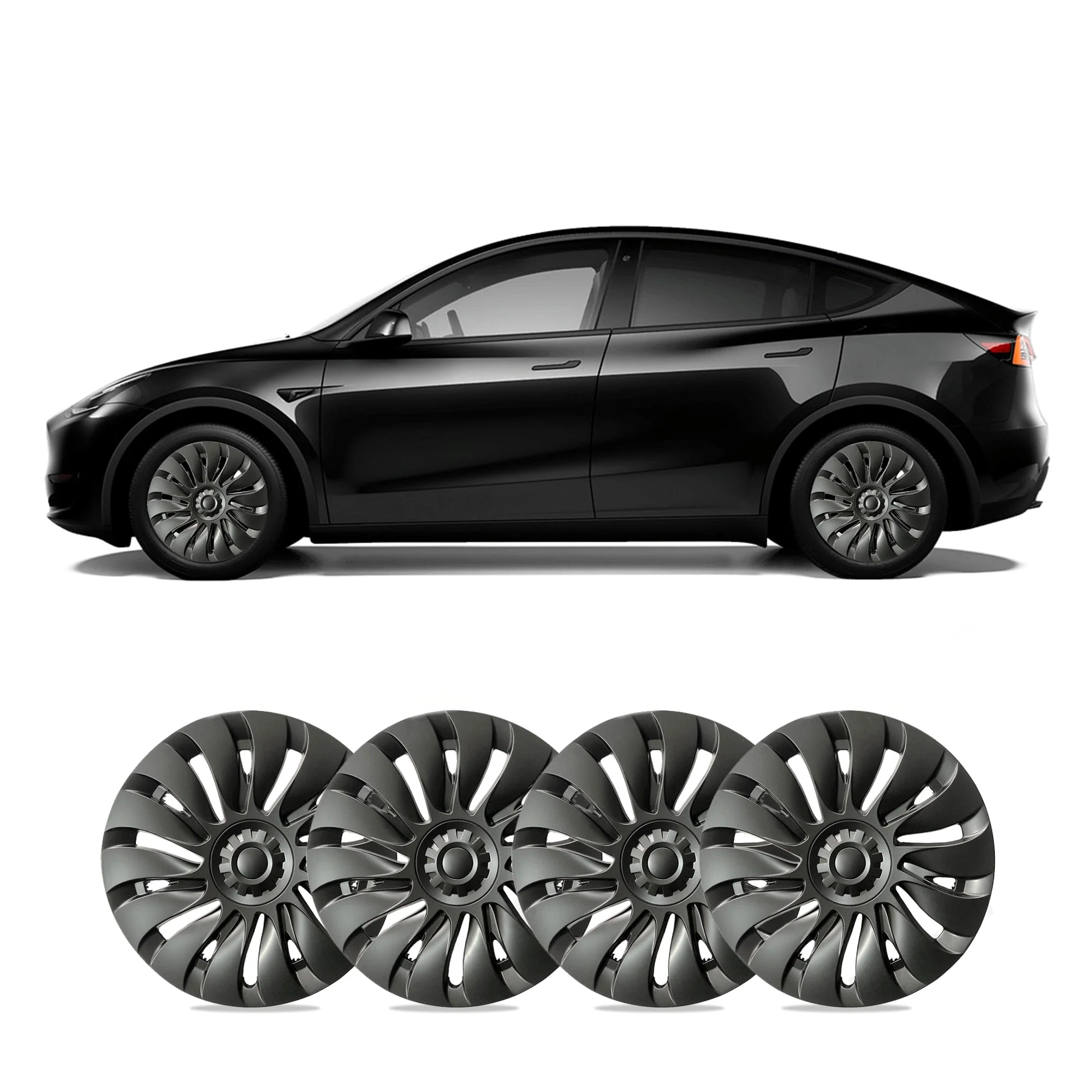 19" Gemini Hubcaps Replacement (4 Pieces) – For Tesla Model Y (2020-2024)