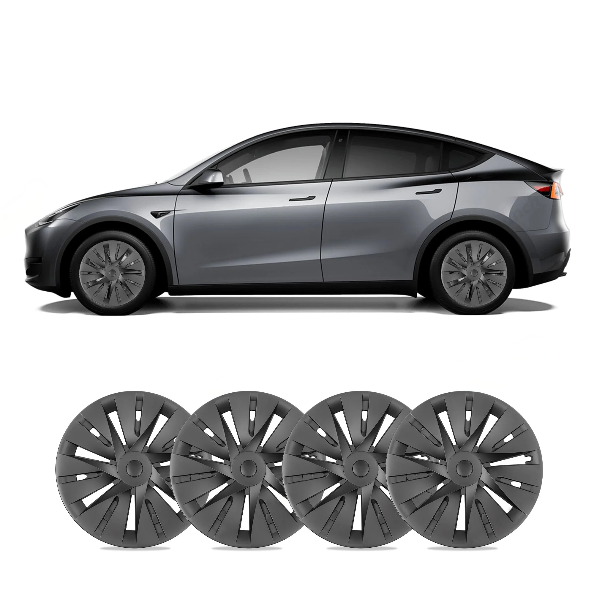 Model Y 19'' Gemini Wheels Cover Hubcaps Replacement 4PCS for Tesla (2020-2024)