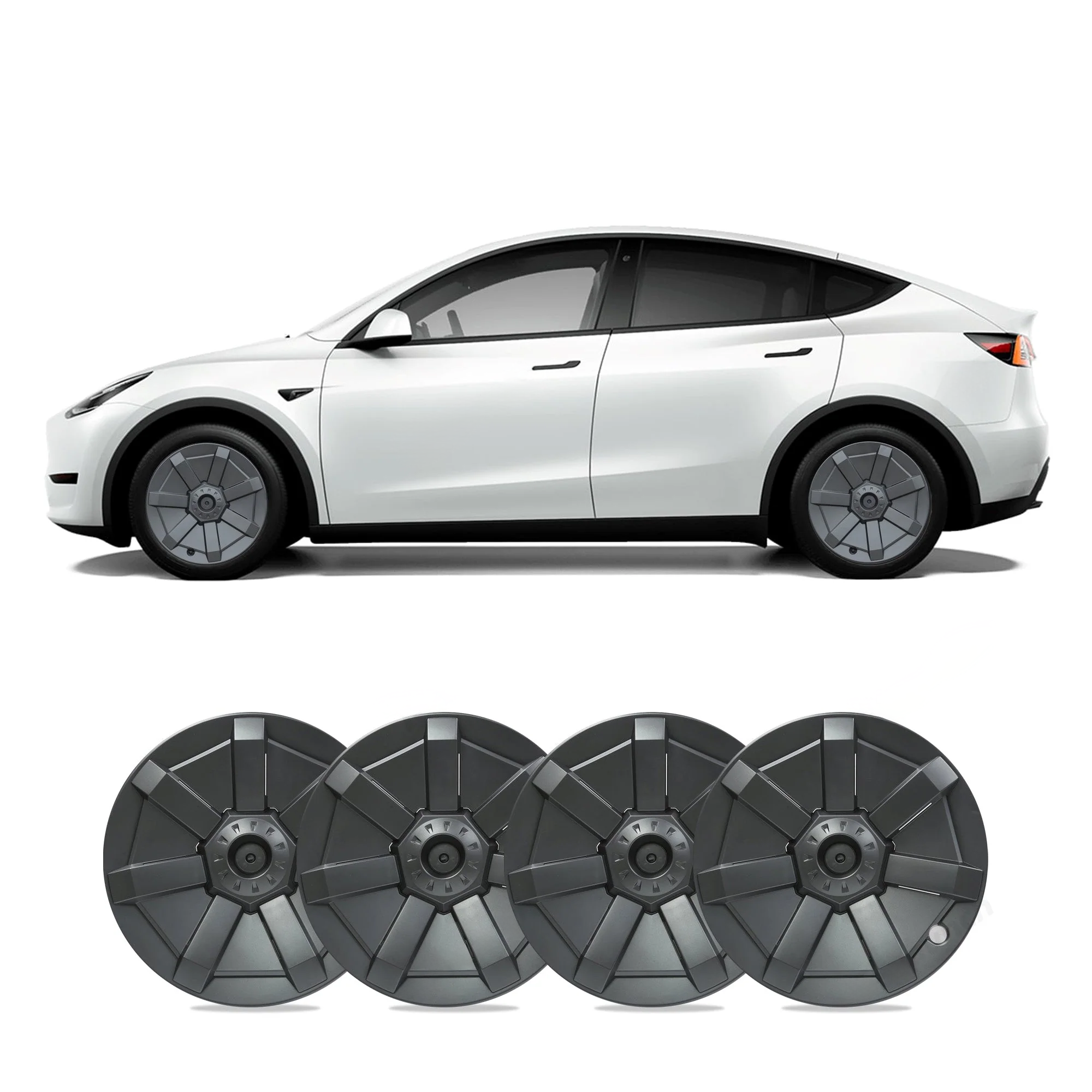 Model Y 19'' Gemini Wheels Cover Hubcaps Replacement 4PCS for Tesla (2020-2024)