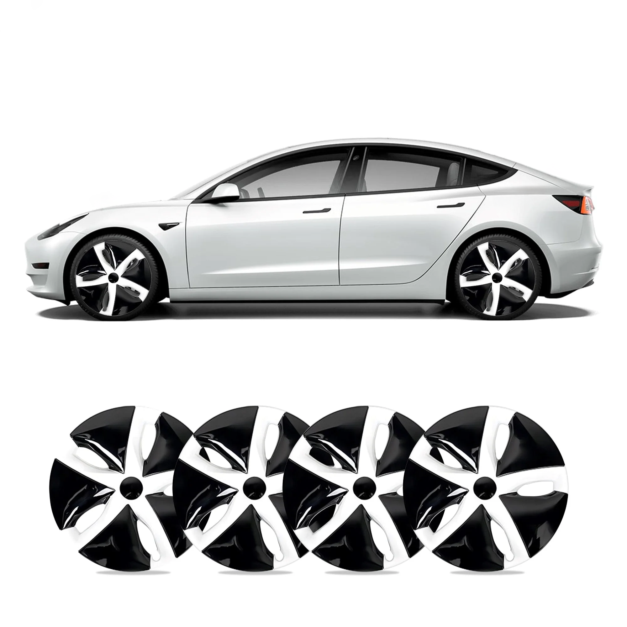 18'' Aero Wheel Cover Hubcaps Replacement (4pcs) – For Tesla Model 3 (Highland)/Y (2017-2024)