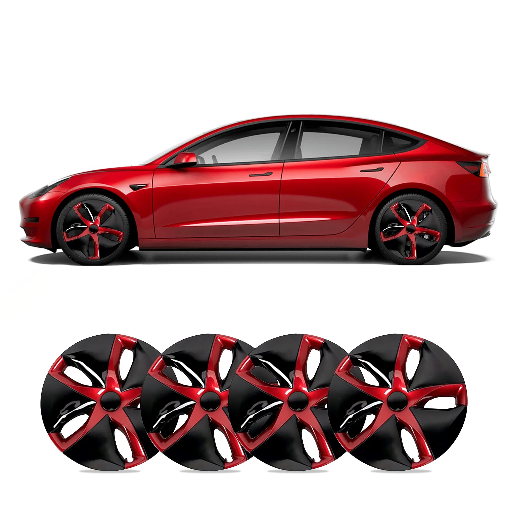 18'' Aero Wheel Cover Hubcaps Replacement (4pcs) – For Tesla Model 3 (Highland)/Y (2017-2024)