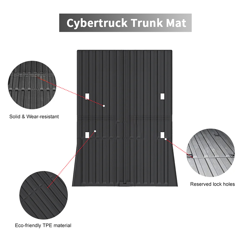 All Weather TPE Floor Mats Cargo Liners Set - For Tesla Cybertruck (2024)