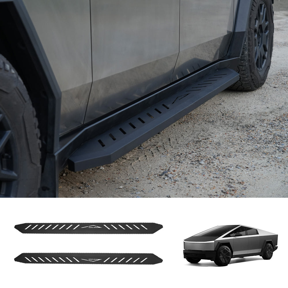 Running Boards Side Steps - Exterior Brackets Nerf Bars - For Tesla Cybertruck (2024)