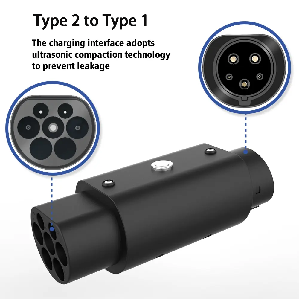 Type 2 to Type 1 EV Charging Adapter - For All Tesla Models (2012-2024)