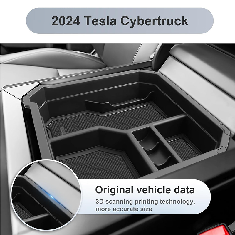 Double-layer Center Console Storage Tray (2-pack) - For Tesla Cybertruck (2024)