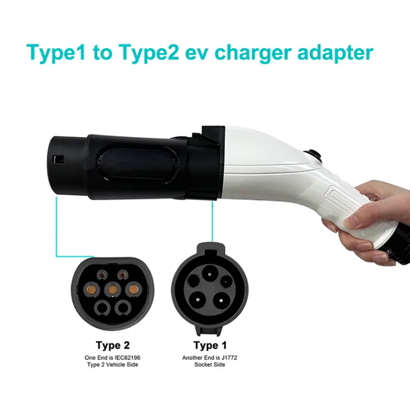 Type 1 to Type 2 EV Charging Adapter - For All Tesla Models (2012-2024)