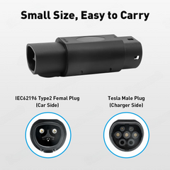 NACS/Tesla to Type 2 EV Charge Adapter - For All Tesla Models (2012-2024)