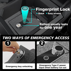 Anti-Theft Center Console Safe Lockbox - For Tesla Cybertruck (2024)