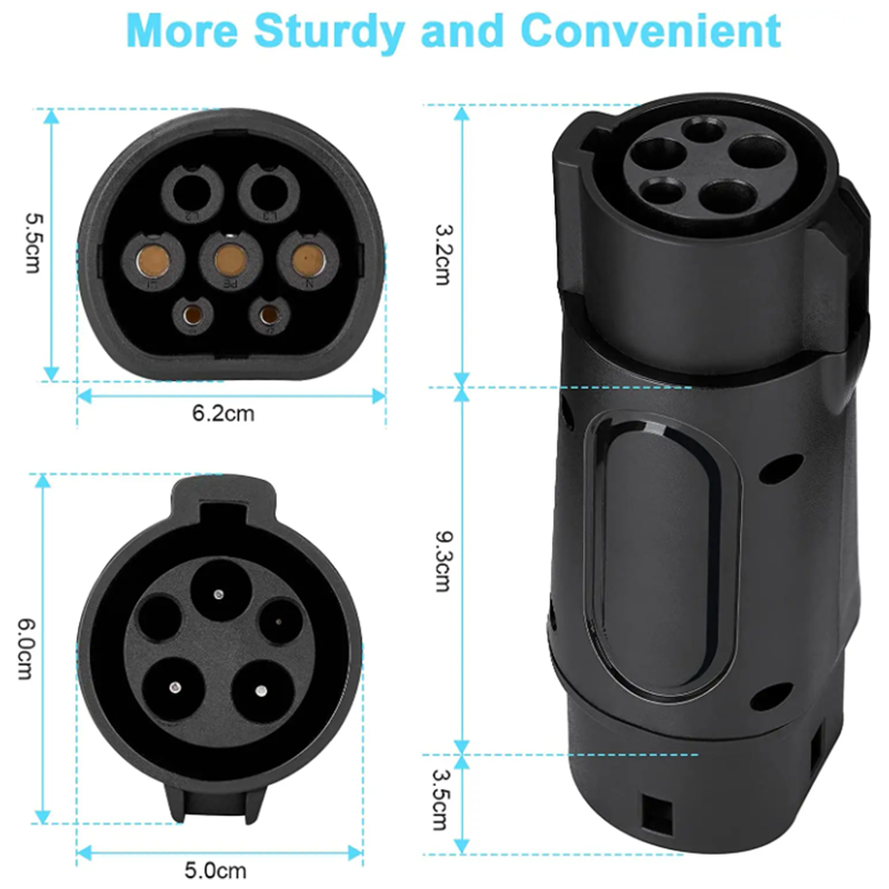 Type 1 to Type 2 EV Charging Adapter - For All Tesla Models (2012-2024)