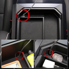 Double Layer Center Console Organizer Armrest Storage Box - For Tesla Cybertruck (2024)