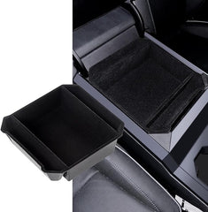 ABS Flocked Liner Center Console Organizer Armrest Storage Box - For Tesla Cybertruck (2024+)