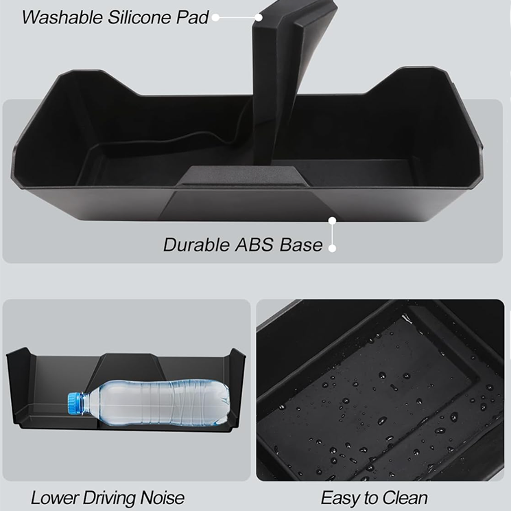 Front Under Seat Storage Box with Silicone Pad - For Tesla Cybertruck (2024)