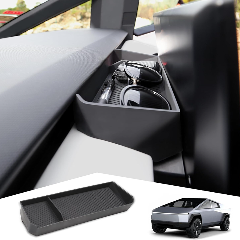 Silicone Center Console Behind Screen Storage Box - For Tesla Cybertruck (2024)