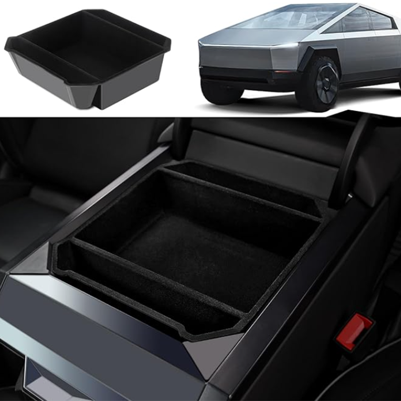 Flocking Center Console Organizer OEM Storage Box - For Tesla Cybertruck (2024)