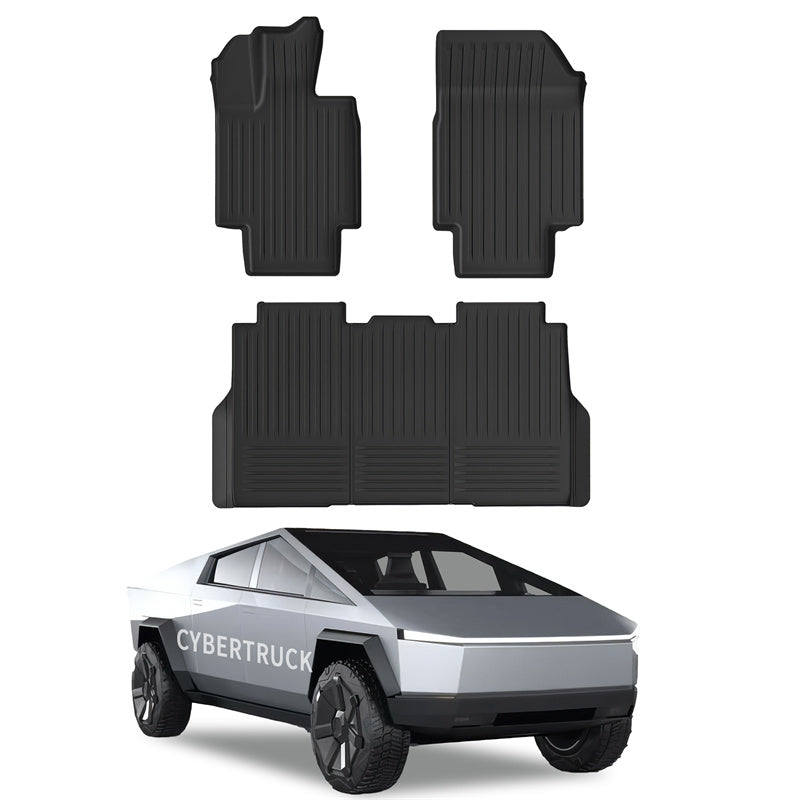 All Weather TPE Interior Floor Mats Cargo Liners Set - For Tesla Cybertruck (2024)