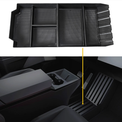 Spliced Lower Center Console Tray Floor Storage Organizer - For Tesla Cybertruck (2024)