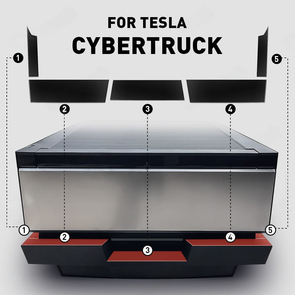 Rear Bumper Protectors - For Tesla Cybertruck (2024)