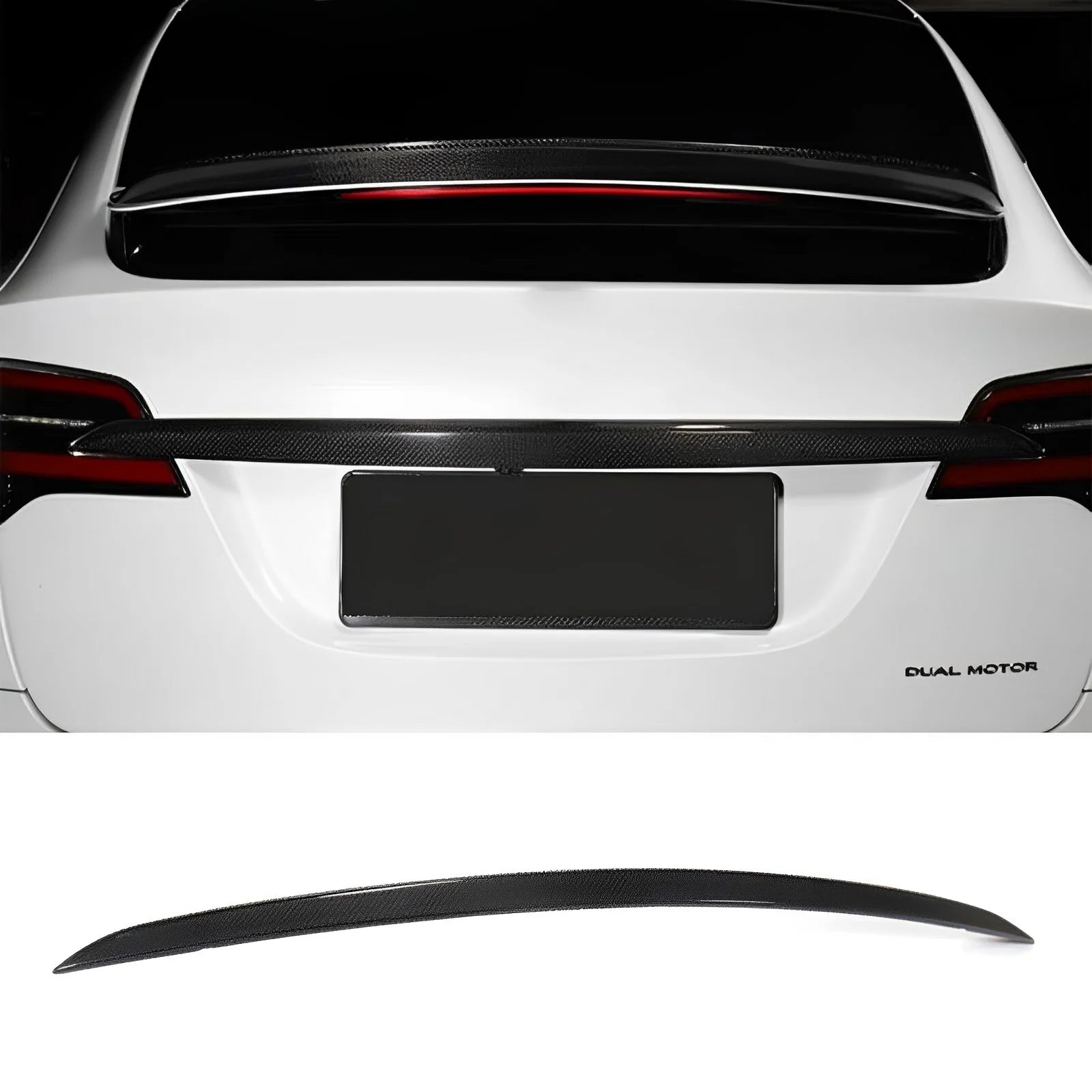 Carbon Fiber Trunk Chrome Delete Applique Tailgate Trim – For Tesla Model X (2021+)