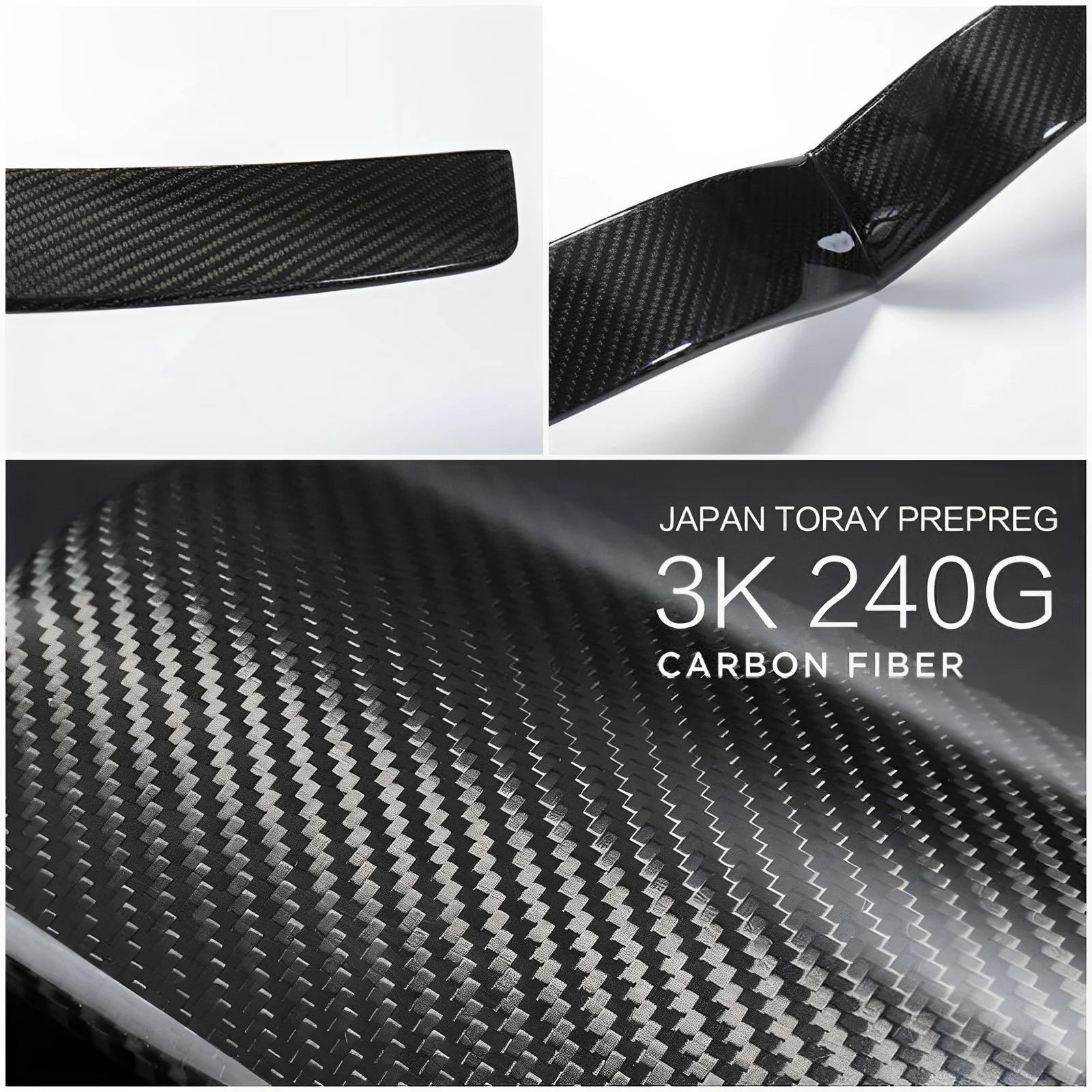 Carbon Fiber Front Center Grille Trim Strip – For Tesla Model S (2016-2024)