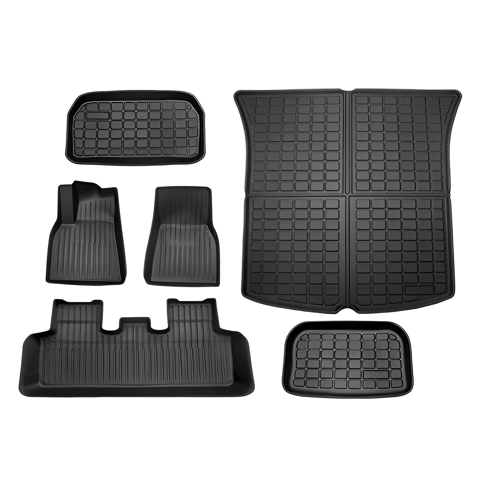 Tesla Model Y All-Weather Floor Mats Full Set Trunk Mat Cargo Mat Frunk Cargo Liner (2020-2024)