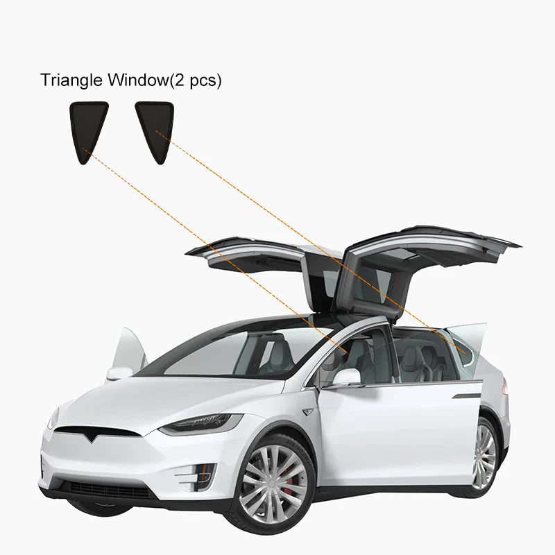 Privacy and Thermal Insulated Sunshades Curtains Opaque Sun Visor – For Tesla Model X (2015-2024)