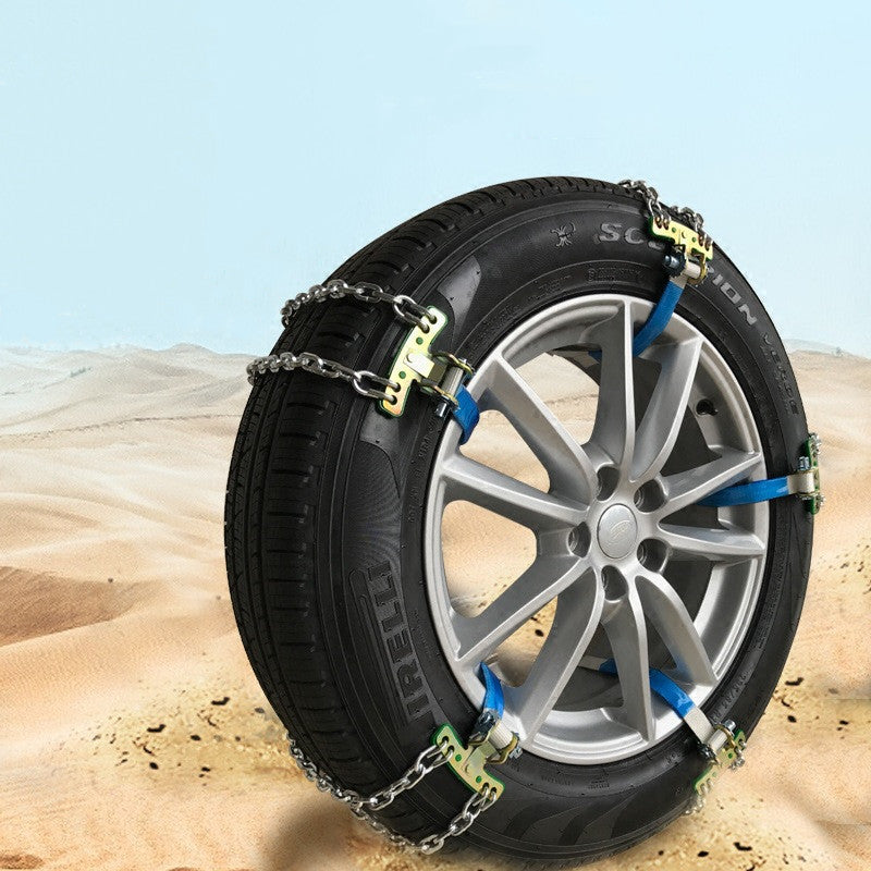 Adjustable Steel Snow Chains for Enhanced Traction – Universal Fit for All Cars