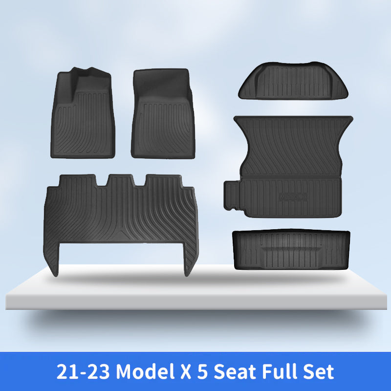 All-Weather TPE Floor Mats & Cargo Liner Set – For Tesla Model X (2021-2024)