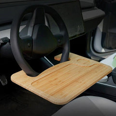 Model S3XY Bamboo Steering Wheel Tray (2012-2024)