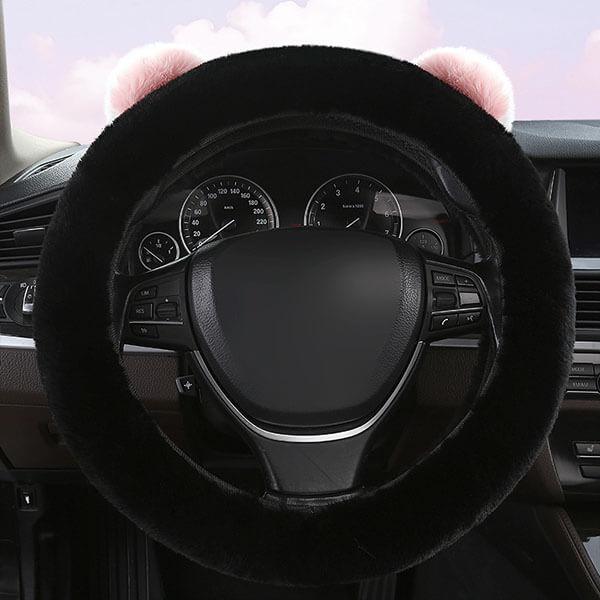 Bear-Shaped Steering Wheel Protector – For Tesla Model S/3/X/Y (2012-2024)