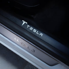 Tesla Carbon Fiber Door Sill Protector Sticker for Model 3