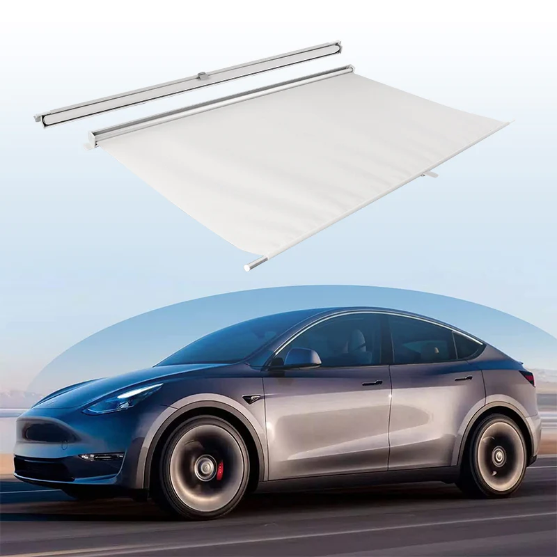 Retractable Full Coverage Sunshade – For Tesla Model 3/Y (2017-2024)