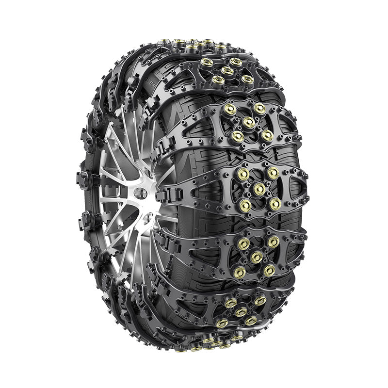 Fishbone Style Anti-Slip Snow Chains – Universal Fit for All Cars (165-245mm)