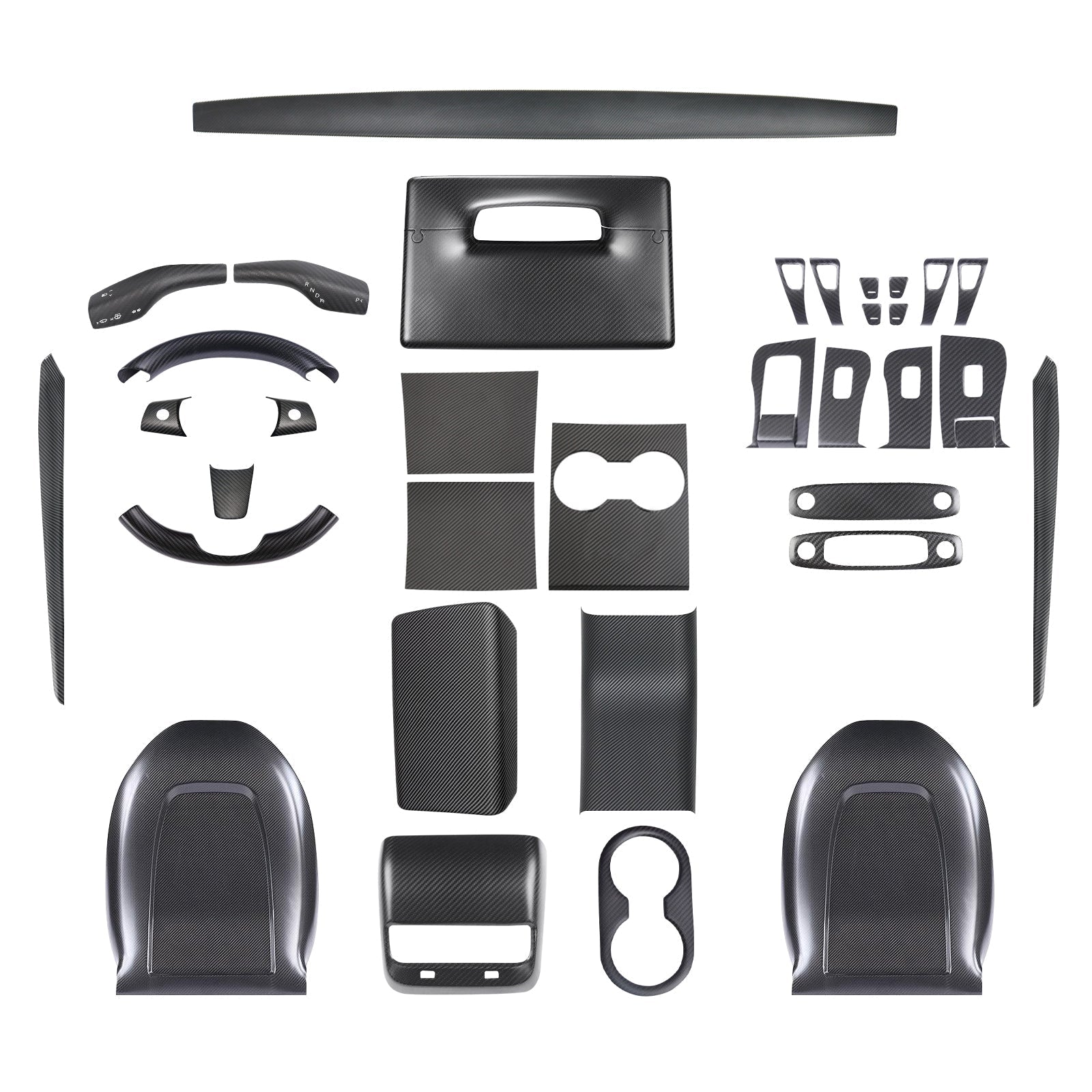 Real Carbon Fiber Interior Wrap Kit – For Tesla Model 3/Y