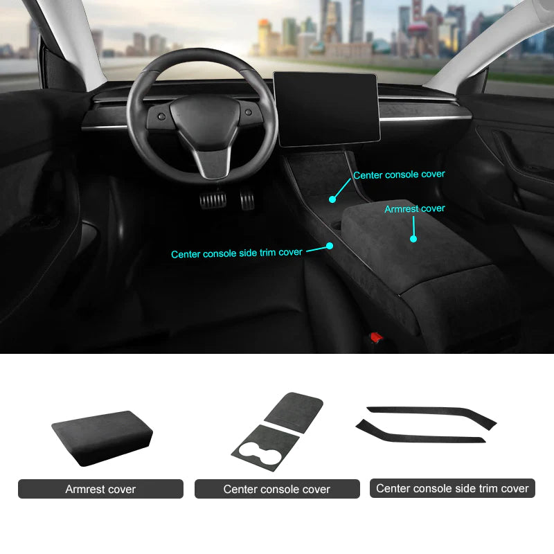 Alcantara Accessories – For Tesla Model 3/Y (2017-2024)