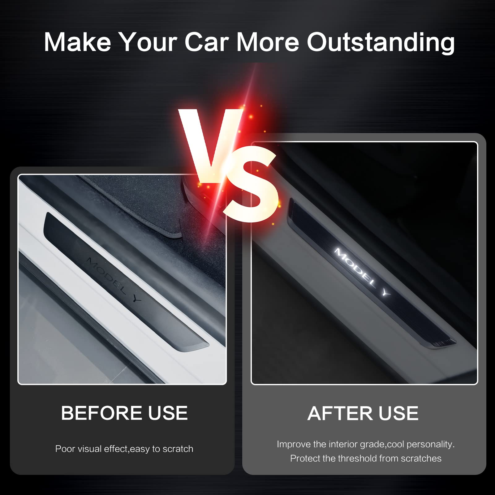 Illuminated Door Sill Protector – For Tesla