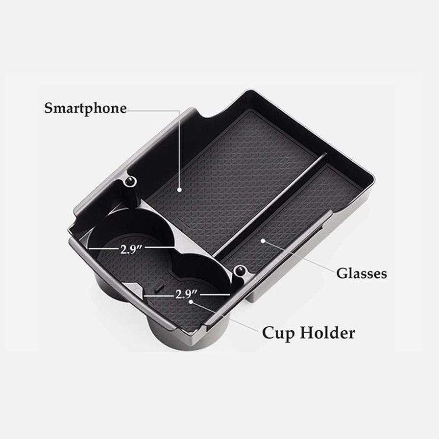 Center Console Organizer Tray & Cup Holder – For Tesla Model S/X (2016-2020)