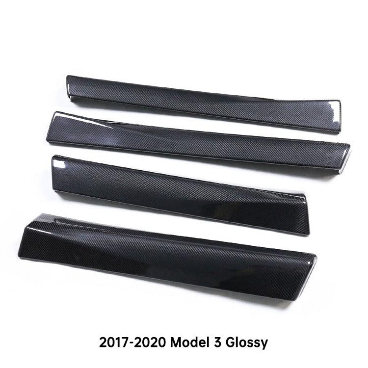 Carbon Fiber Door Panel Overlays, Door Trim Wrap – For Tesla Model 3 (2017-2024)