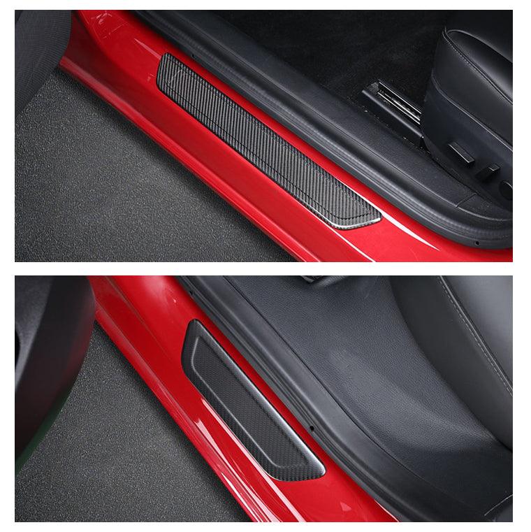 Carbon Fiber Door Sill Protector – For Tesla Model 3/Y (2020-2024)