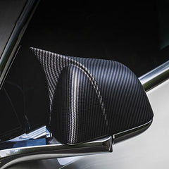 GT Style Carbon Fiber Mirror Caps (1 Pair) – For Tesla Model 3 (2017-2024)