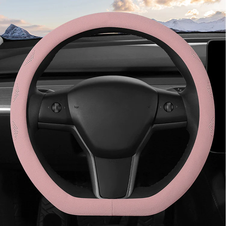 Alcantara Ultra Thin Sweat Absorbing Steering Wheel Cover – For Tesla Model 3/Y (2017-2024)