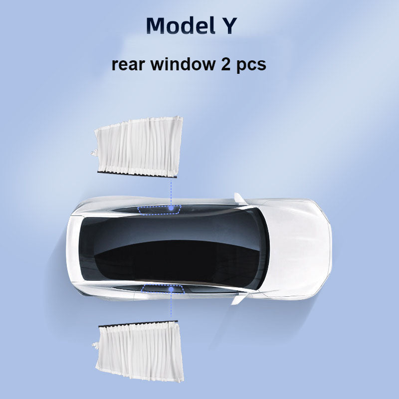 Tesla Side Window Track Slide Privacy Curtain Sunshade For Model 3/Y