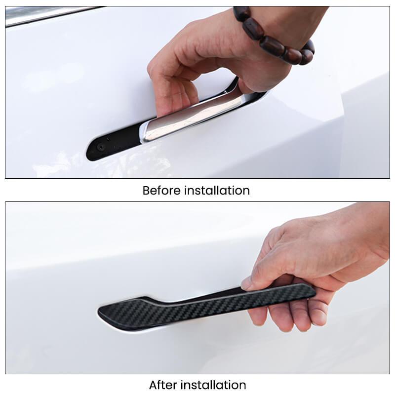 Carbon Fiber Door Handle Cover – For Tesla Model 3/Y (2017-2024)