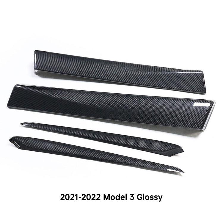 [Real Carbon Fiber] Tesla Model 3 Door Panel Overlays, Door Trim Wrap Overlay (2017-2023)