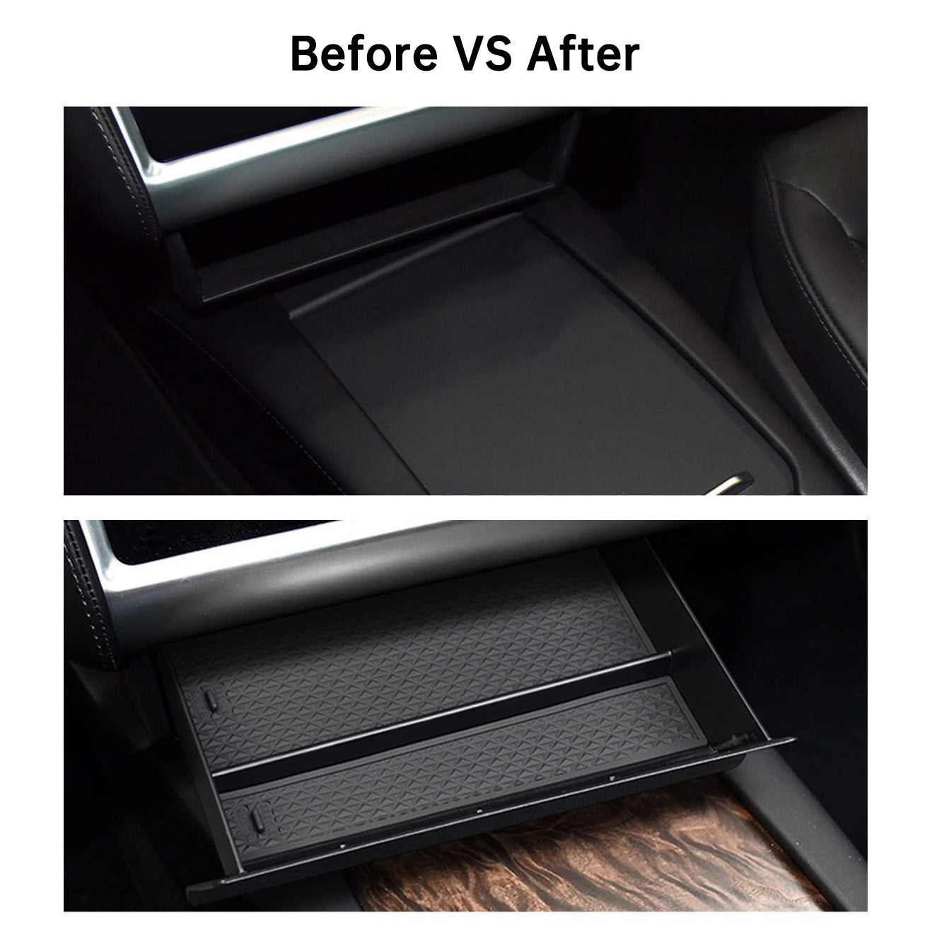 Center Console Organizer Storage Box Cubby Drawer – For Tesla Model S/X (2012-2020)