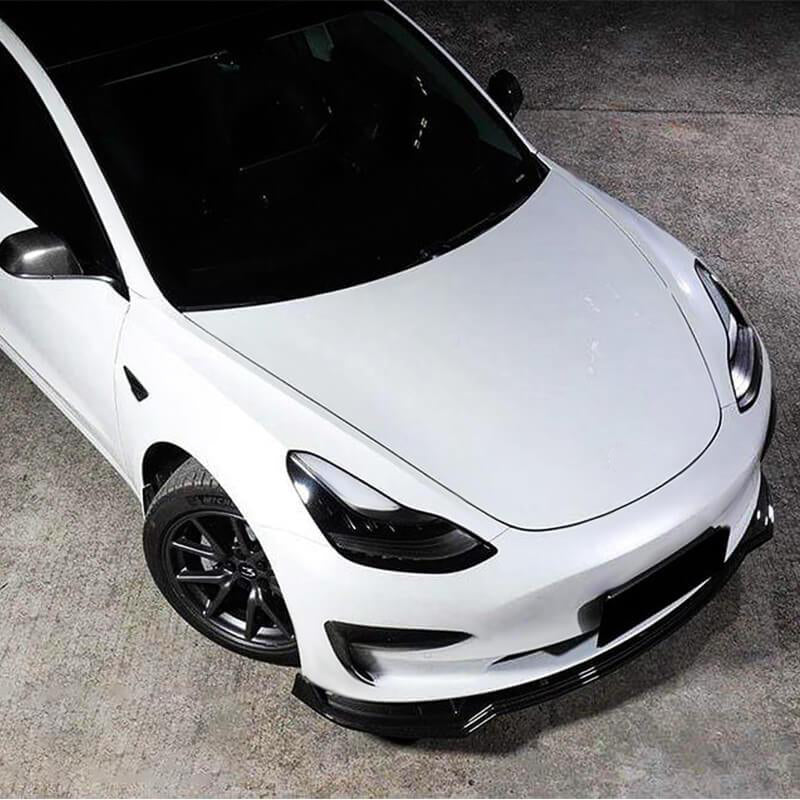 Carbon Fiber Front Bumper Lip Kit – For Tesla Model 3 (2017-2024)