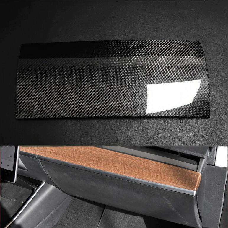 Carbon Fiber Glove Box Cover – For Tesla Model 3/Y (2017-2024)