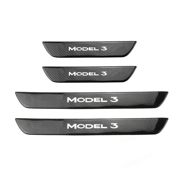 Front & Rear Door Sill Protector (4 pcs) – For Tesla Model 3 (2017-2023)