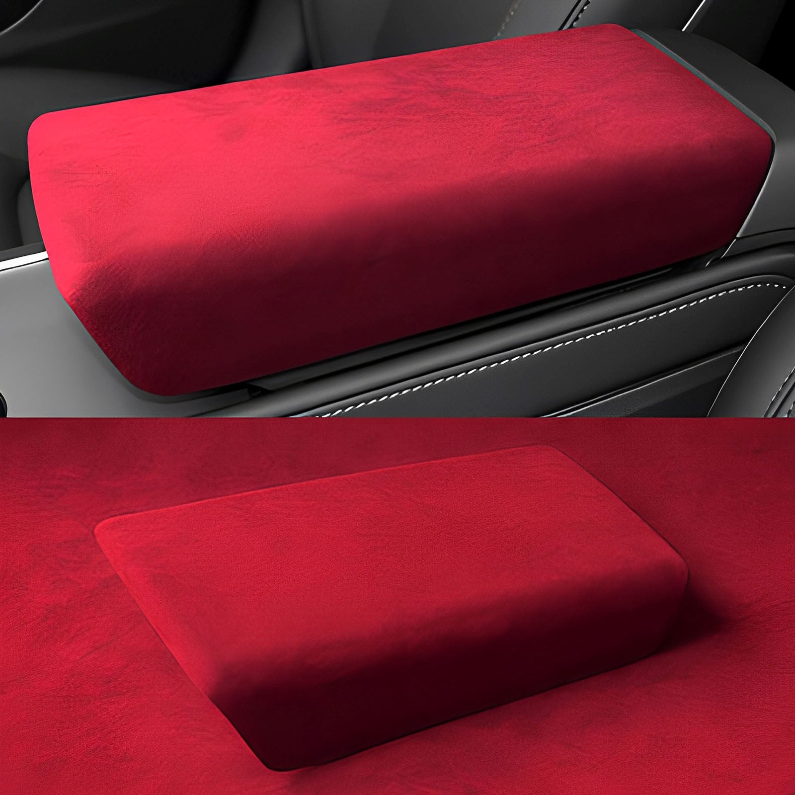 Alcantara Armrest Cover – For Tesla Model 3/Y (2017-2024)