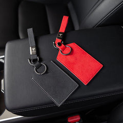 Premium Leather Key Card Holder – For Tesla Model 3/Y (2017-2023)